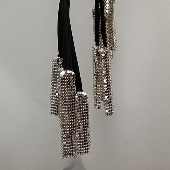 Ferrara Whiting and Davis Versatile Satin Belt/Necklace with Five Tassels
